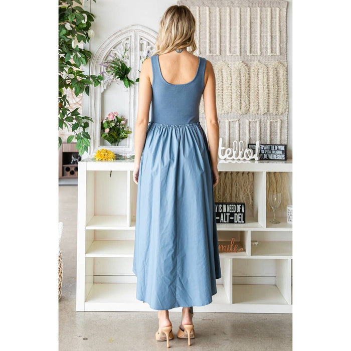 Knit top and Parachute Skirt  Dress: Olive