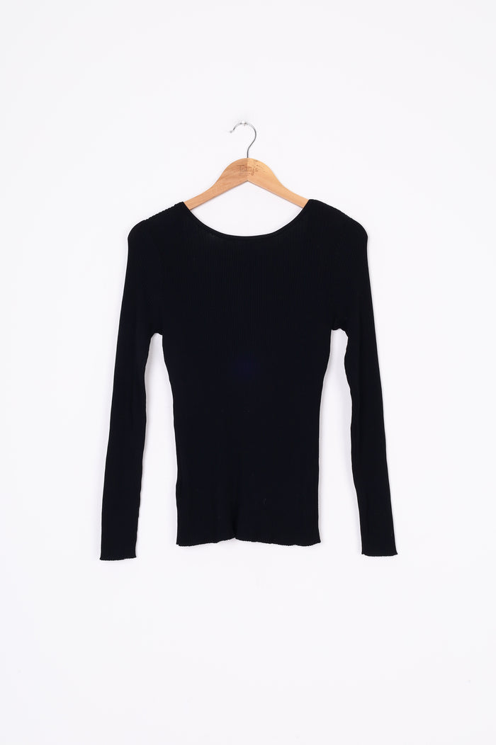 Knuefermann Womens Black Top Size L