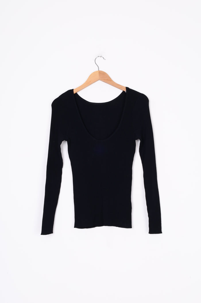 Knuefermann Womens Black Top Size L