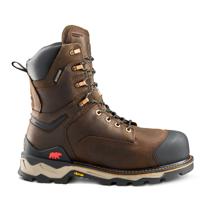 Kodiak Men's Brown Neragon 8 Inch Composite Toe Waterproof Work Boots 1304DB