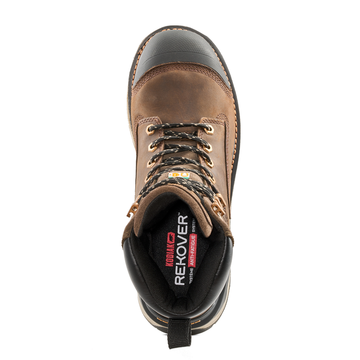 Kodiak Men's Brown Neragon 8 Inch Composite Toe Waterproof Work Boots 1304DB