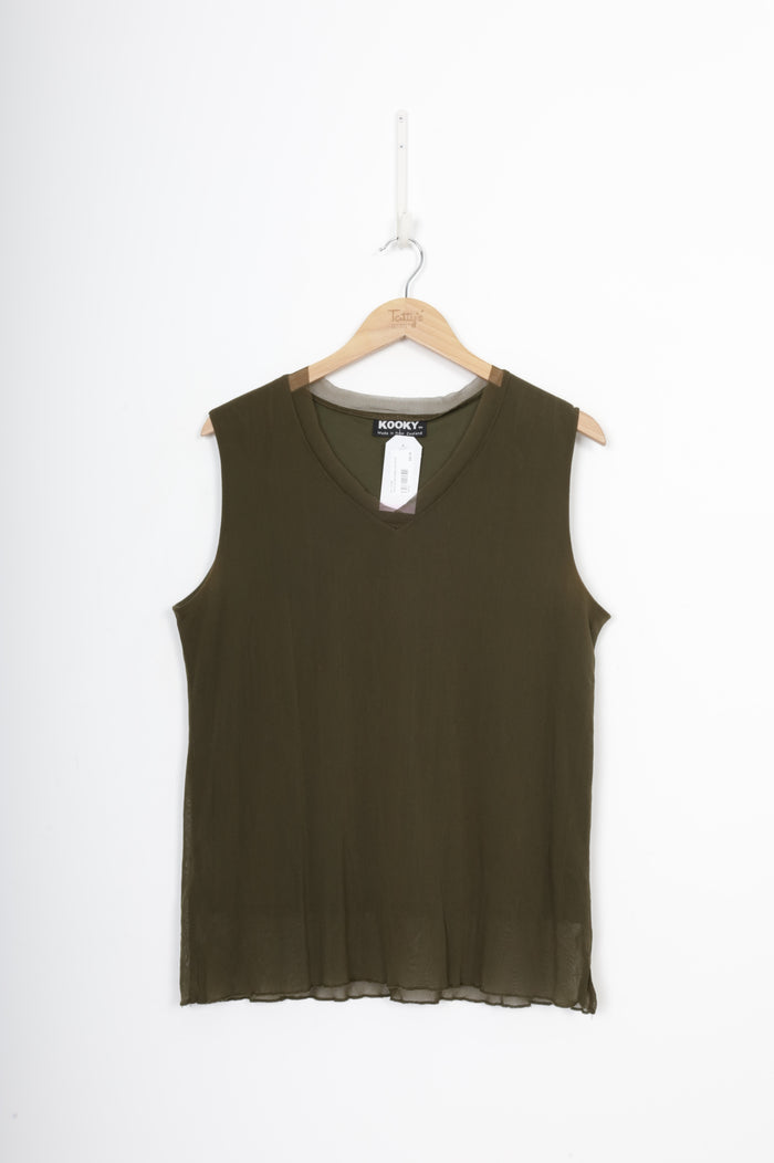 Kooky Womens Green Top Size M