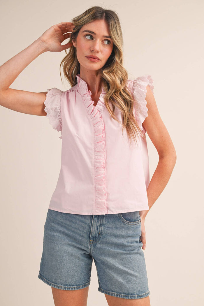 Lace Trimmed Blouse