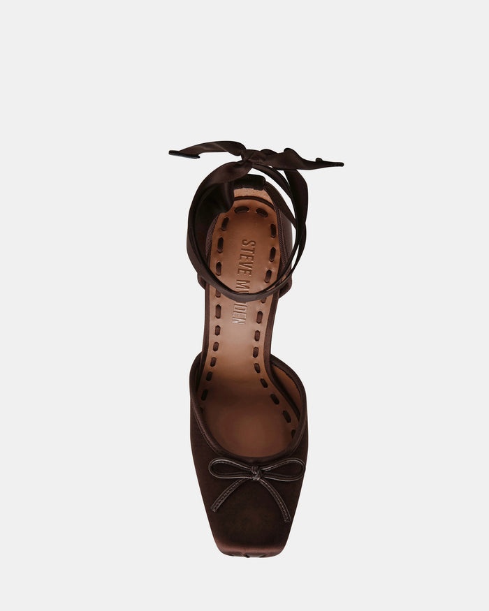 LARINA DARK BROWN SATIN