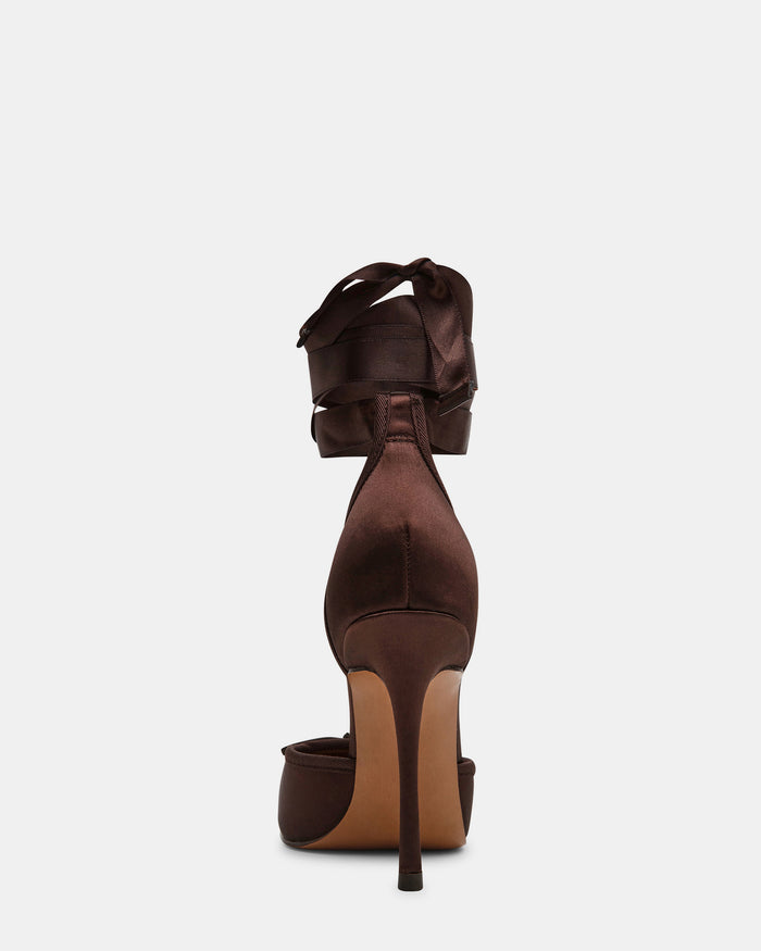 LARINA DARK BROWN SATIN