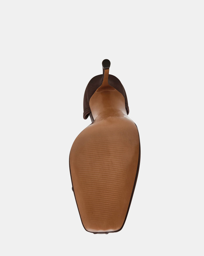 LARINA DARK BROWN SATIN