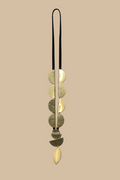 Leaf and Half Moon Pendant Necklace