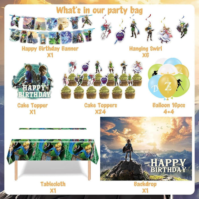 Legend of Zelda Birthday Decorations Party Kit
