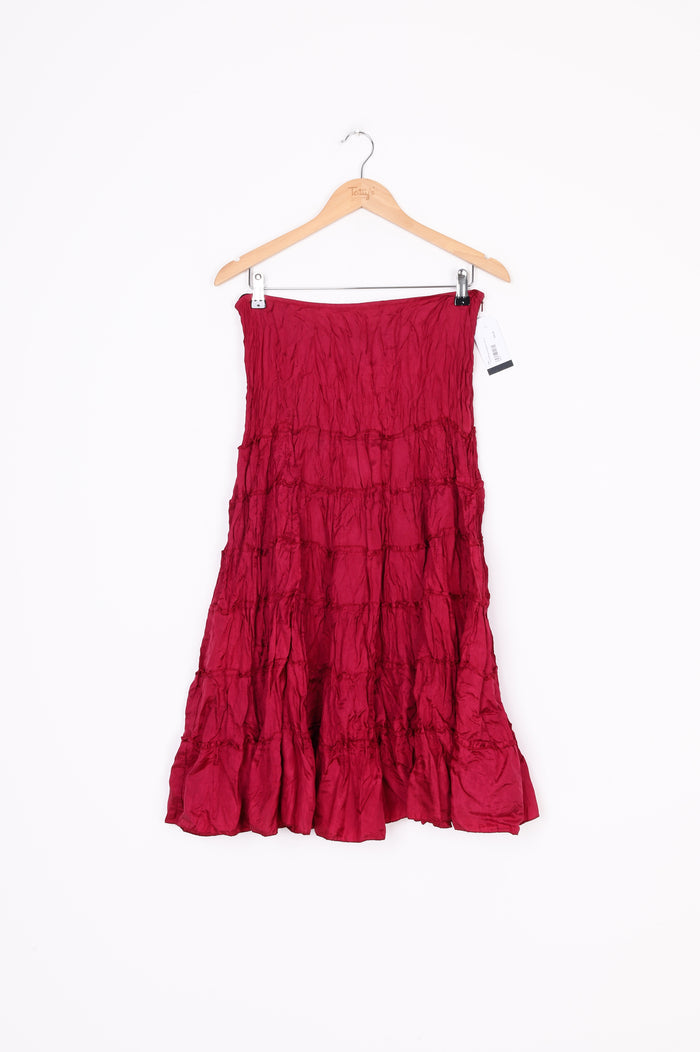 Lisa Ho Womens Red Skirt Size 14