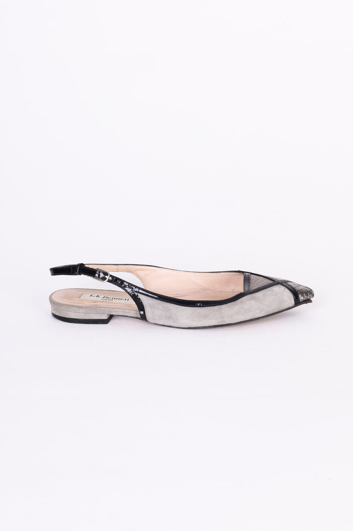L.K Bennett Womens Grey Shoes Size EU 35