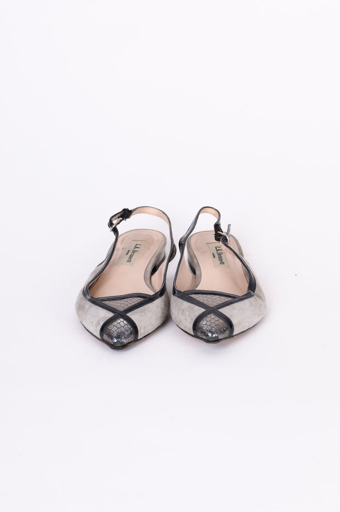 L.K Bennett Womens Grey Shoes Size EU 35