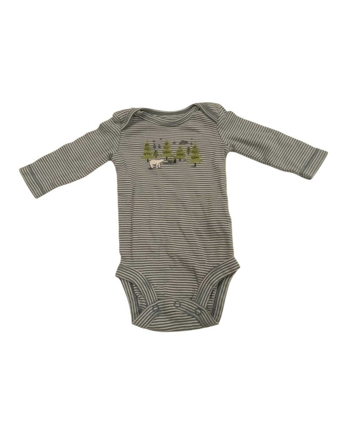 Long Sleeve Onesie: Forest Bear