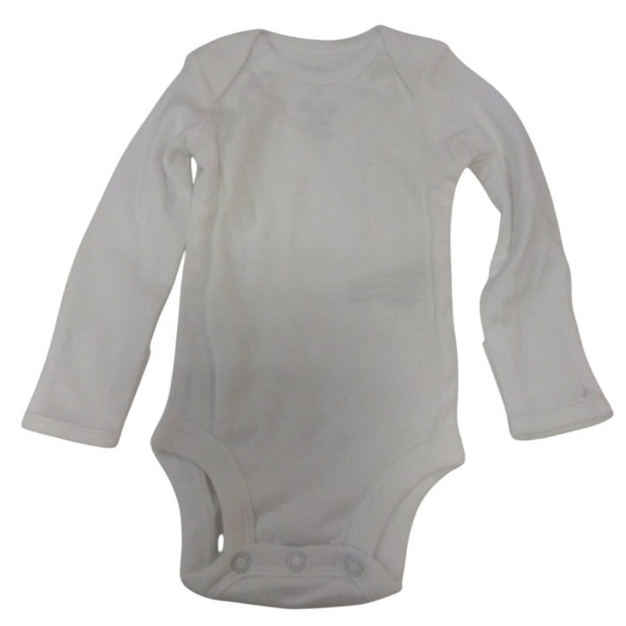Long Sleeve Onesie: WHite