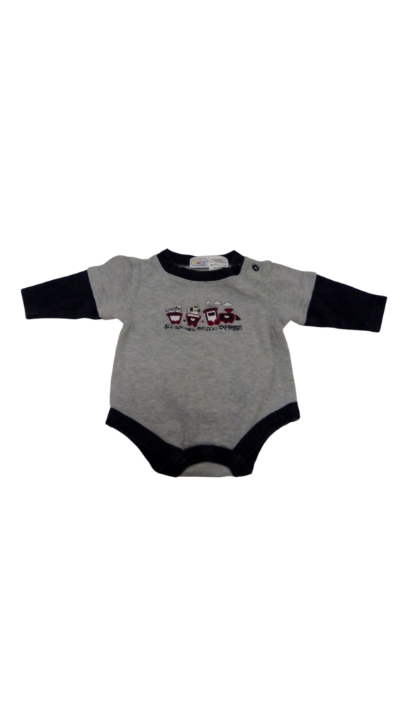 Long Sleeve Onesie: Zoo