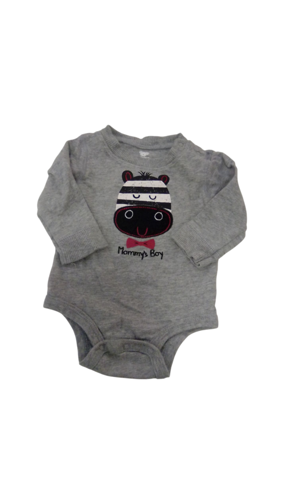 Long Sleeve Onesie:Zebra