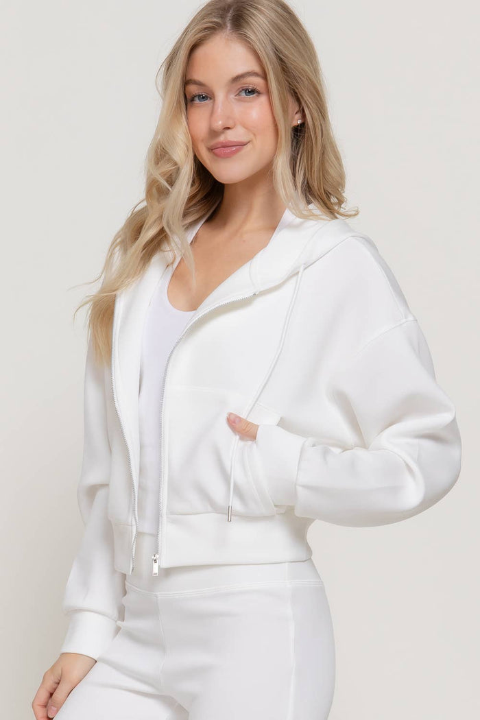 Long Sleeve Soft Modal Scuba Hoodie Jacket