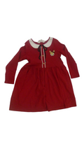 LS Dress: Red W Reindeer