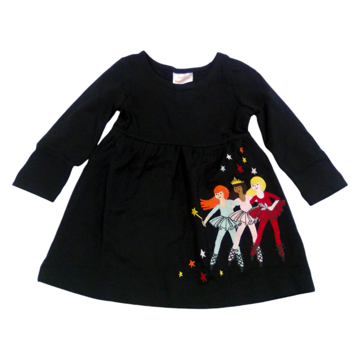 LS Dress:Black/dolls
