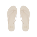 Lux Ash minimalist flip flop with thin strap and arch support in off white