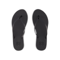 Lux Noir minimalist flip flop with thin strap and arch support in black