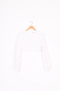 Maggie Marilyn (Sample) Womens White Top Size 8