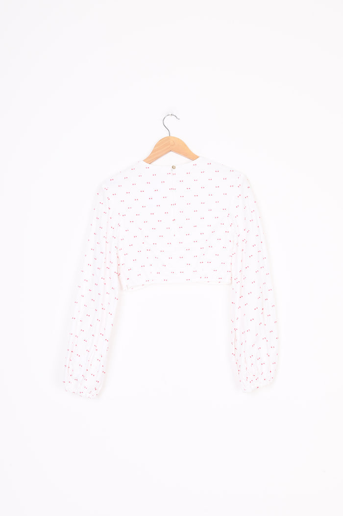 Maggie Marilyn (Sample) Womens White Top Size 8