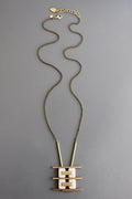 Magnesite and Brass Stack Necklace
