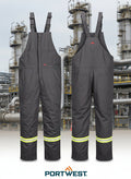 Men's Bizflame 88/12 Grey Insulated FR Winter Bibs Style FR429GR