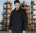 Men's Navy Forge FR Insulated Duck Jacket W/ Detachable Hood MFRIJDH