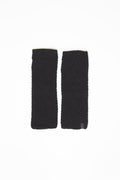 Merino Moss Half Mitts, Black