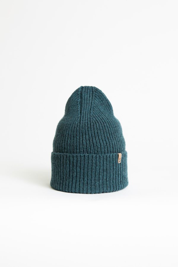 Merino Rib Hat, Dragonfly Green
