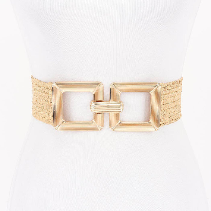 Metal Buckle Elastic Belt: KH