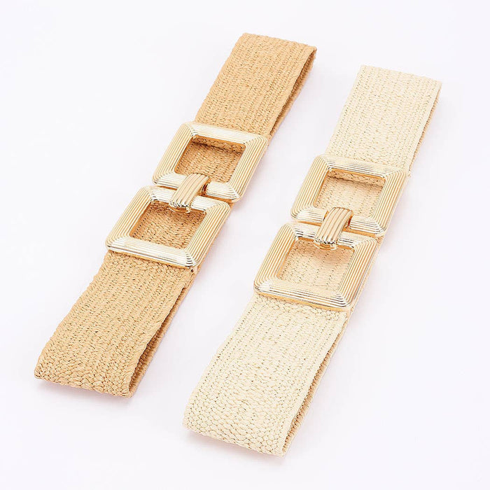 Metal Buckle Elastic Belt: KH