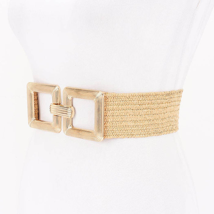 Metal Buckle Elastic Belt: KH