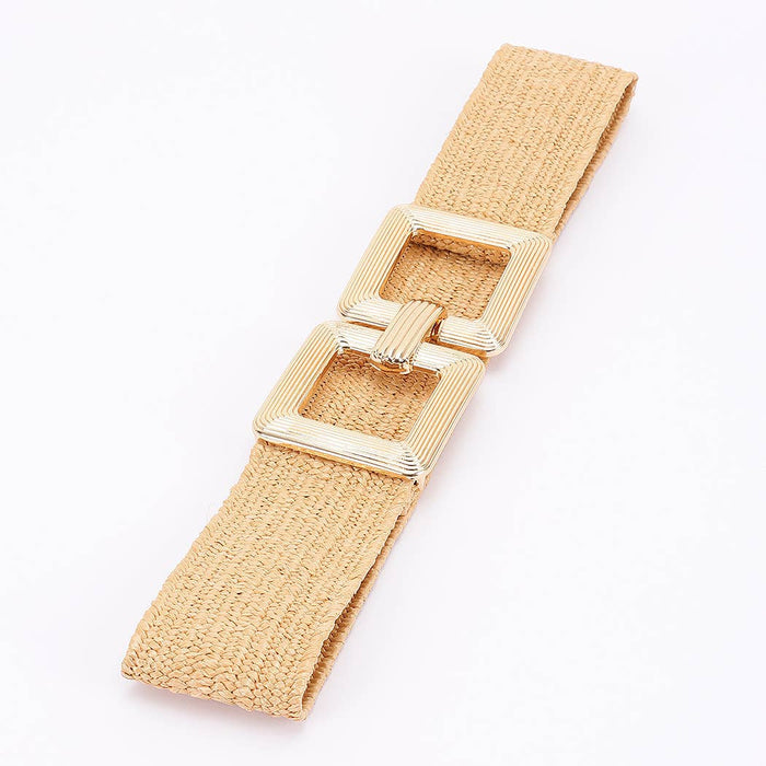 Metal Buckle Elastic Belt: KH