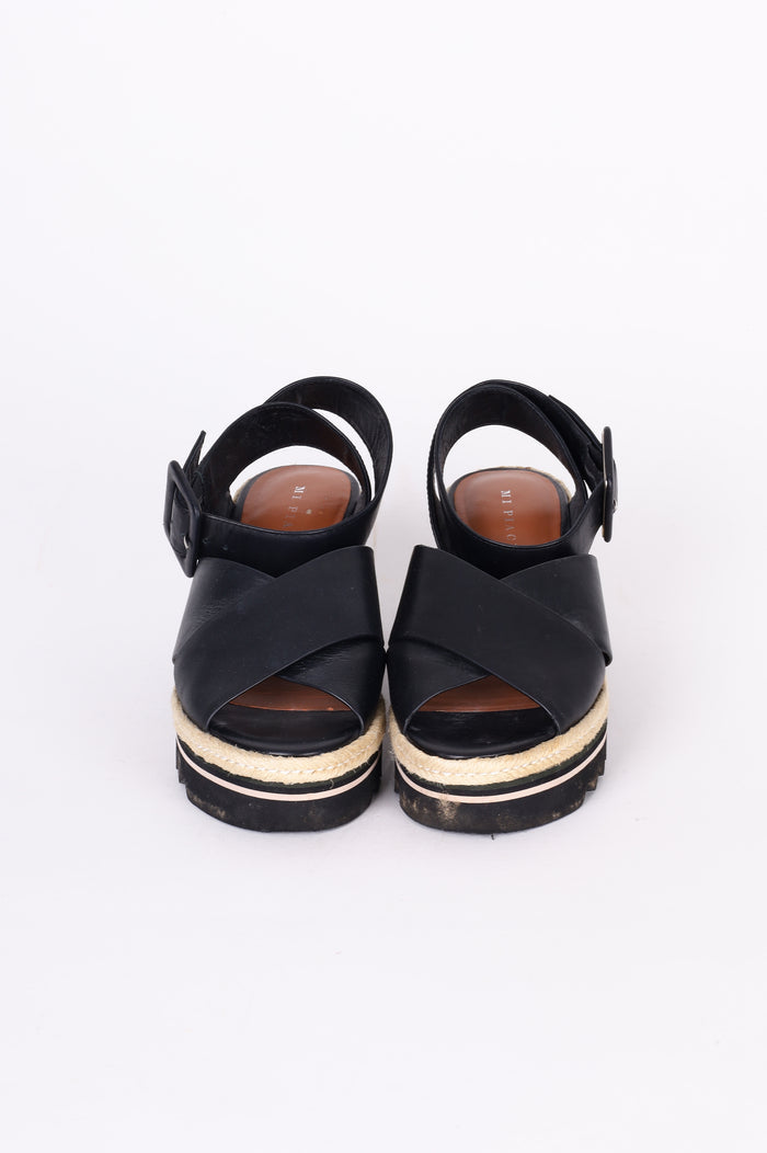 Mi Piaci Womens Black Shoes Size EU 39