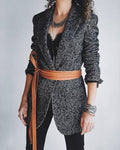 Midi Wrap Belt in Tan