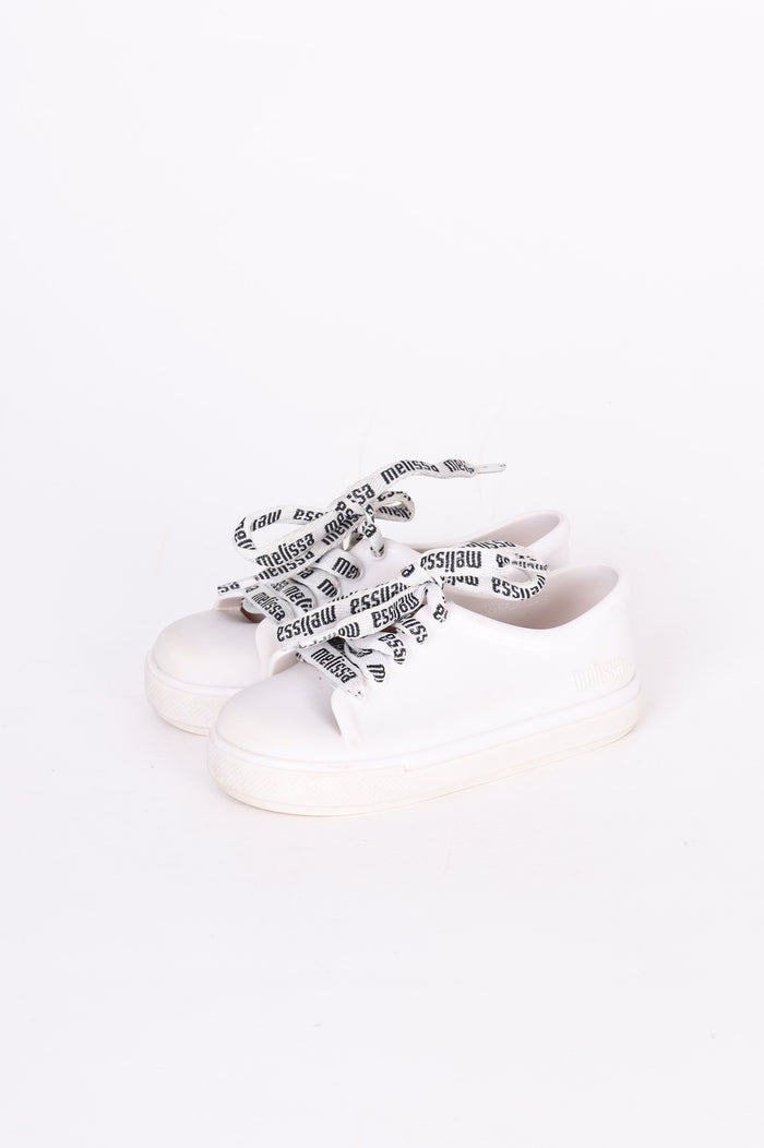 Mini Melissa Kids White Sneakers Size EU 25