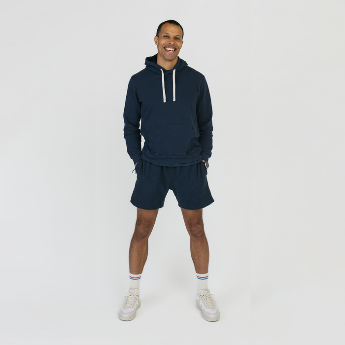 Mod Adult Shorts - 100% GOTS Certified Organic Cotton Shorts - Navy - Teens and Adults - Men and Women - Made in Canada - mini mioche