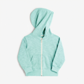 Mod Zip Hoodie - 100% GOTS-Certified Organic Cotton Shorts - Mint - Made in Canada - Toddler and Kids and Teens - mini mioche
