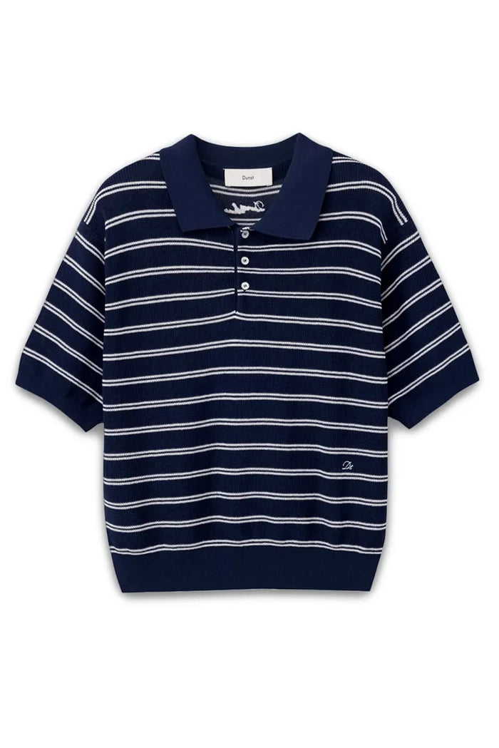 Multi Striped Polo Knit Shirts & Tops Dunst