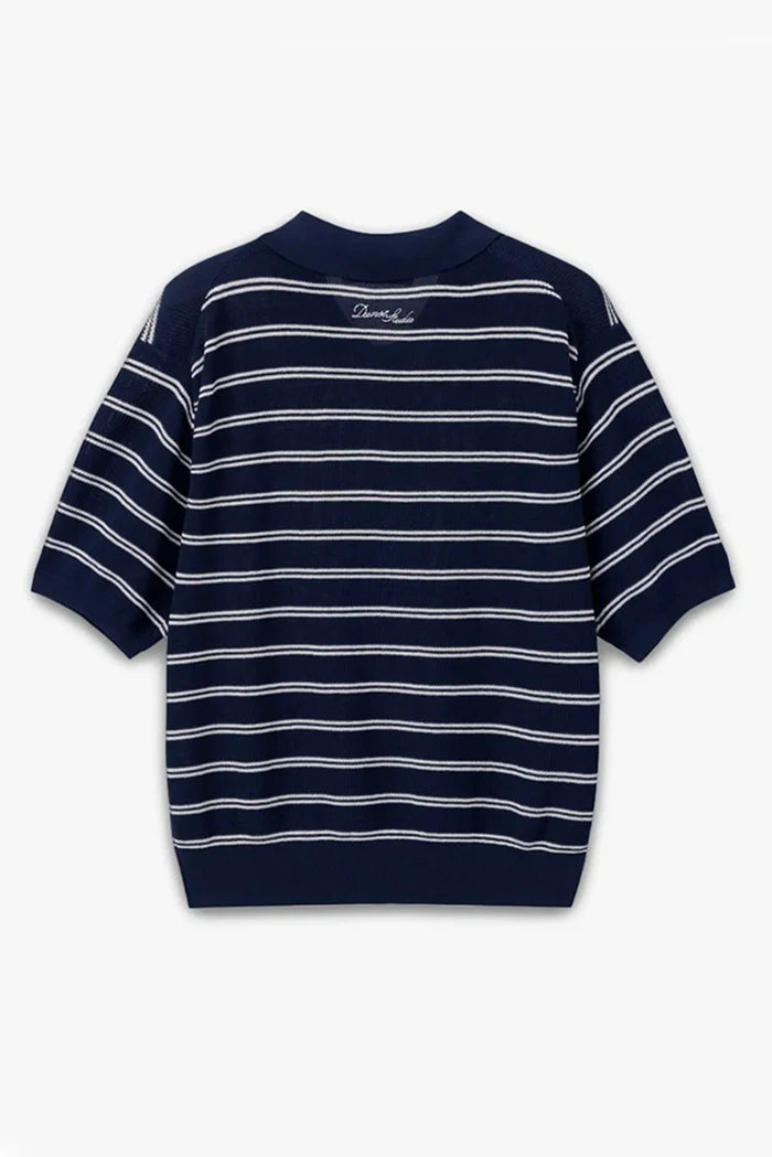 Multi Striped Polo Knit Shirts & Tops Dunst