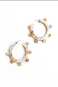 Natural Bead Hoops