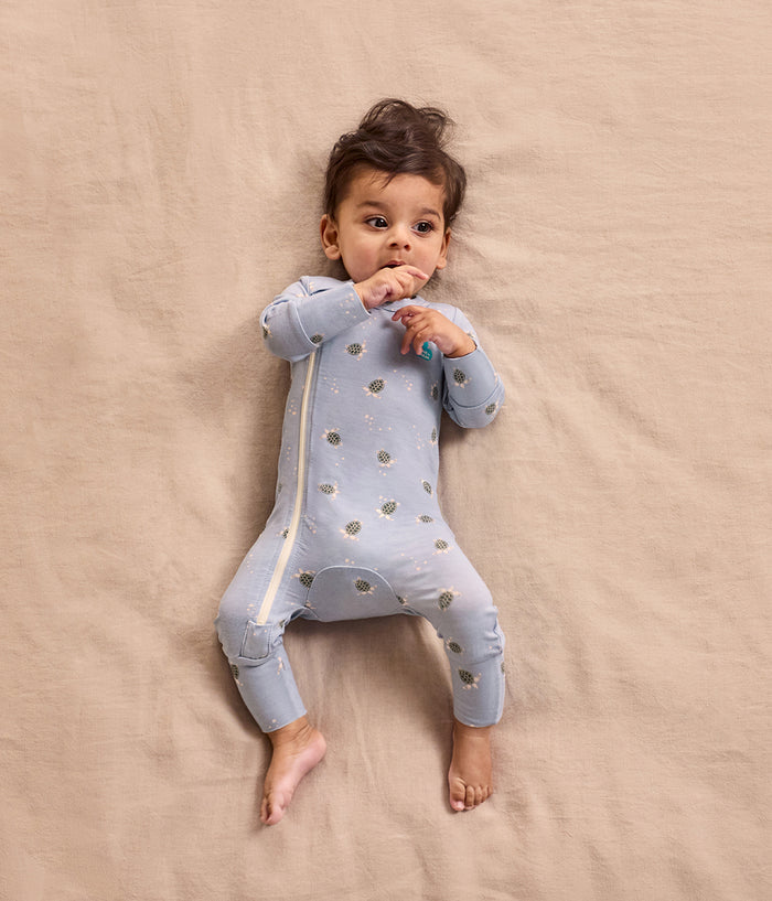 Newborn Starter Gift Bundle | Swaddle | Romper | Sleep Machine | 1.0 TOG | Blue Turtally