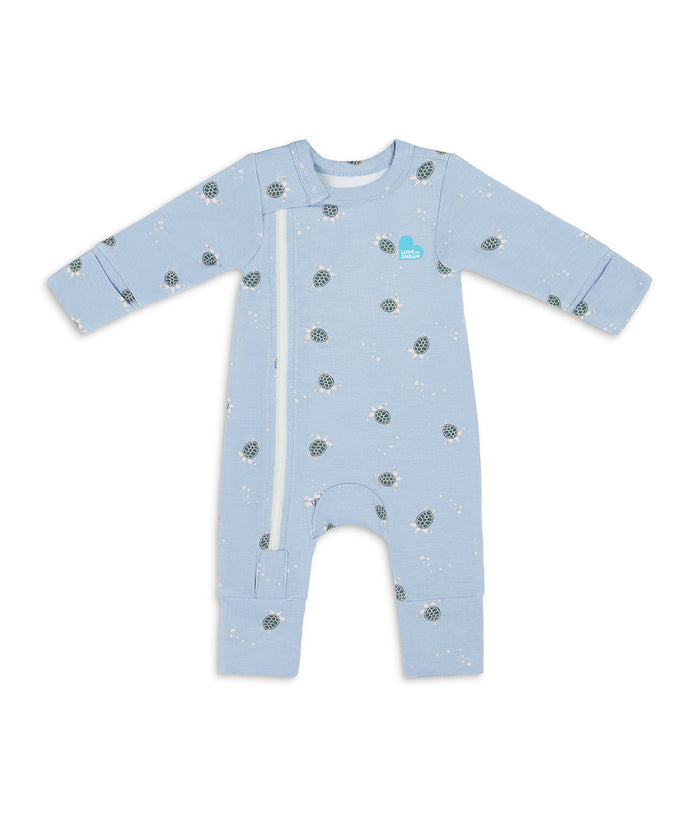 Newborn Starter Gift Bundle | Swaddle | Romper | Sleep Machine | 1.0 TOG | Blue Turtally