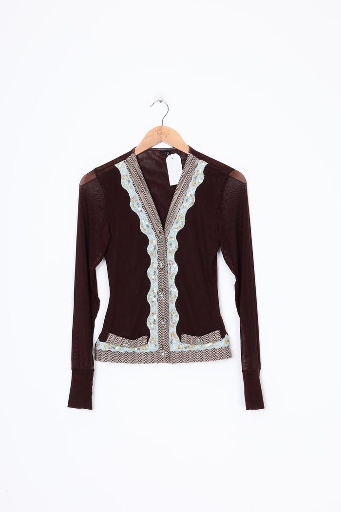 No Label Womens Brown Top Size S