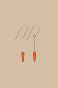 Orange Arrow Drop Earring