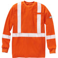Orange Long Sleeve Shirt 2'' Segmented Silver Reflective Tape FR0310OH