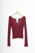 Paris Georgia Womens Purple Top Size M