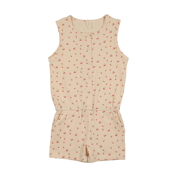 Patterned Fruit Shorts Romper - BLSS26057R